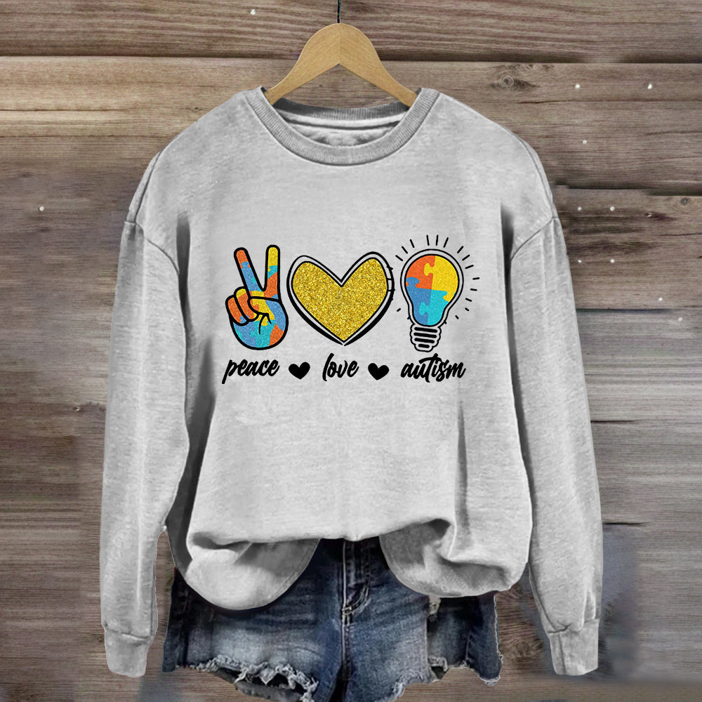 Love Peace Autism Sweatshirt