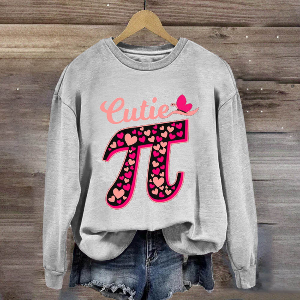 Cutie Pink Pi Math Teacher Sweatshirt