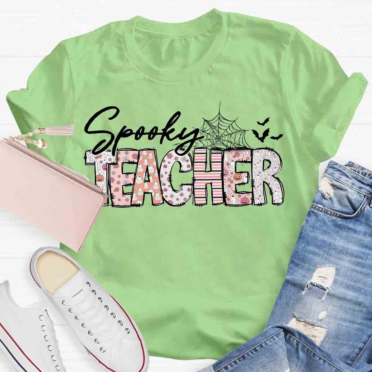 Spooky Teacher Cute Ghost Shirt