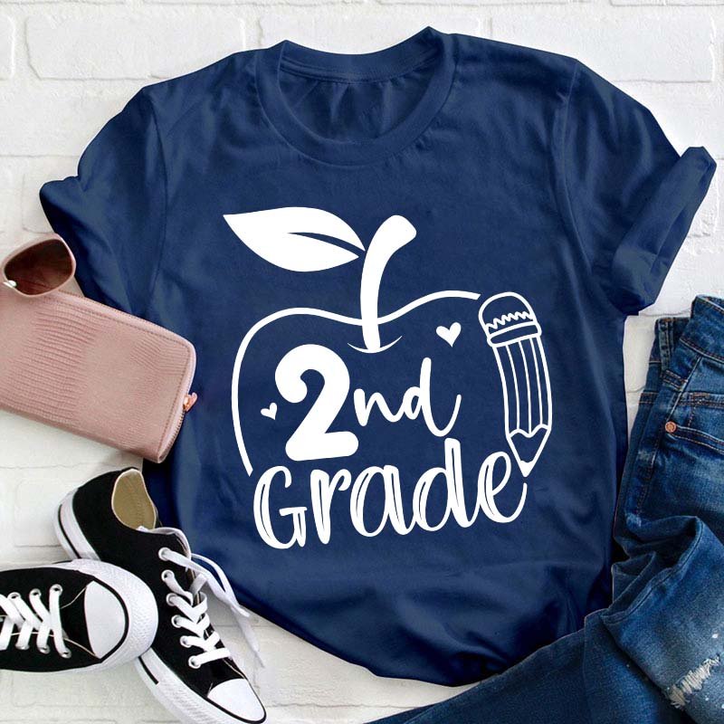 Personalized Apple Pencil Teacher T-Shirt