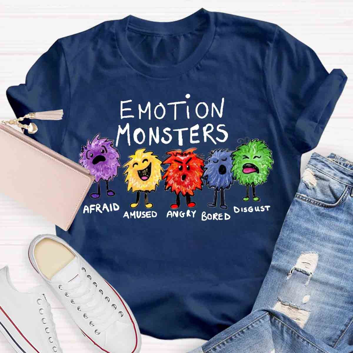 Emotion Monsters Funny Teachers T-Shirt