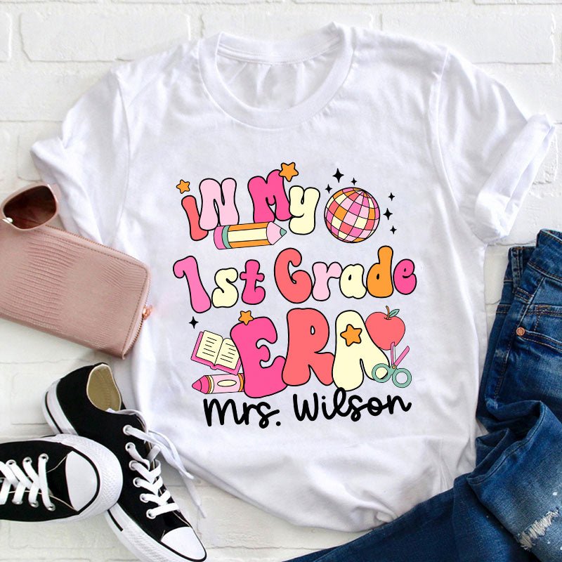 Personalized Grade And Name In My Era Teacher T-Shirt