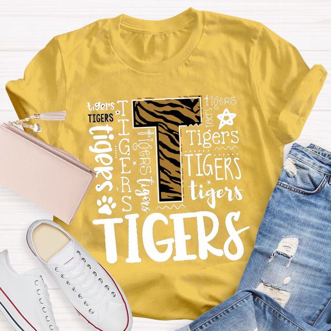 Funny Tigger Text Teacher T-Shirt