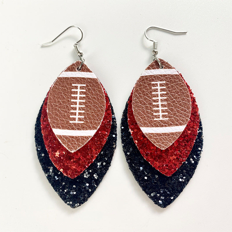 Team Cheerleading Football Baseball Earrings