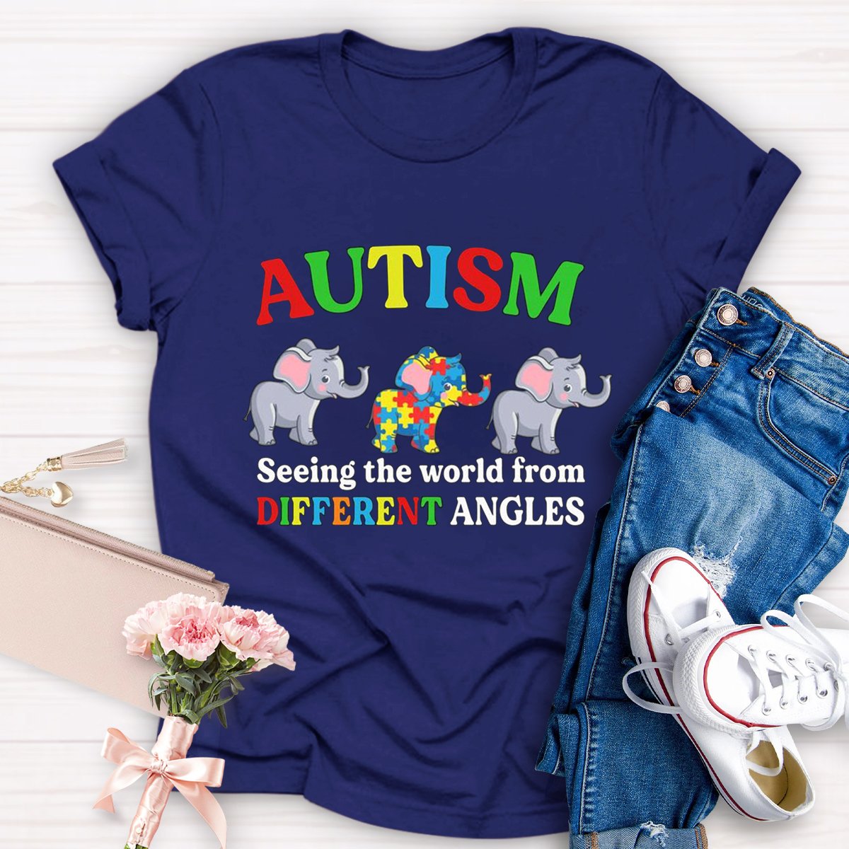 Autism Seeing The World From Different Angles Teacher Shirt