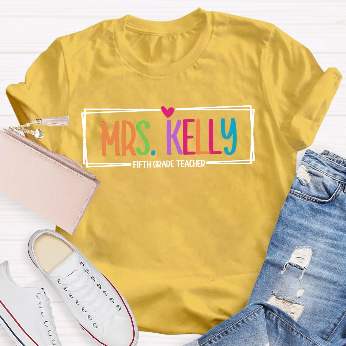 Personalized Grade And Teachers Name Back To School T-Shirt