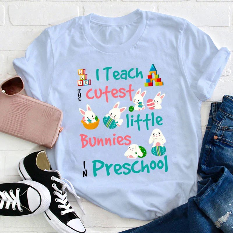 Personalized Teach The Cutest Little Bunnies In School Teacher T-Shirt