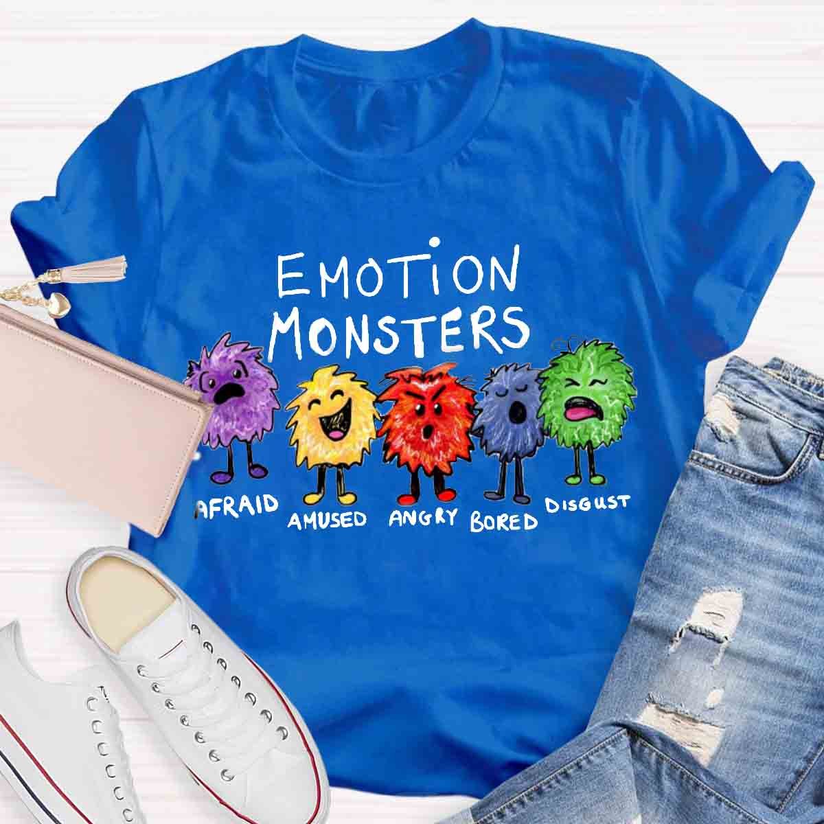 Emotion Monsters Funny Teachers T-Shirt