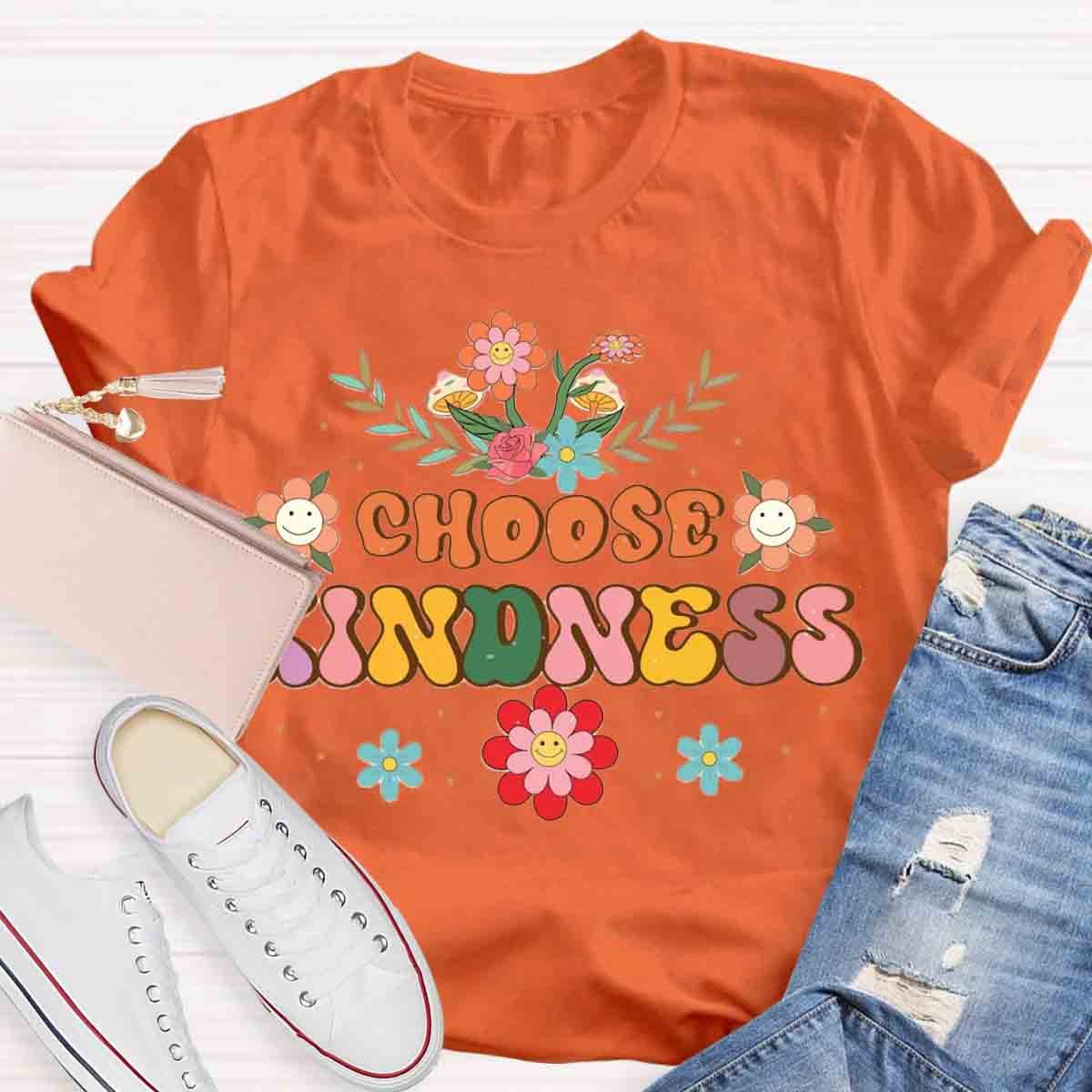 Choose Kindness Wild Flowers T-Shirt