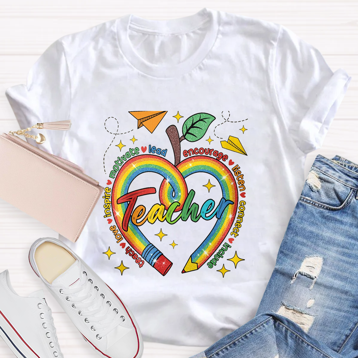 Teach Love Inspire Comfort Colors Appreciation Teacher Shirt