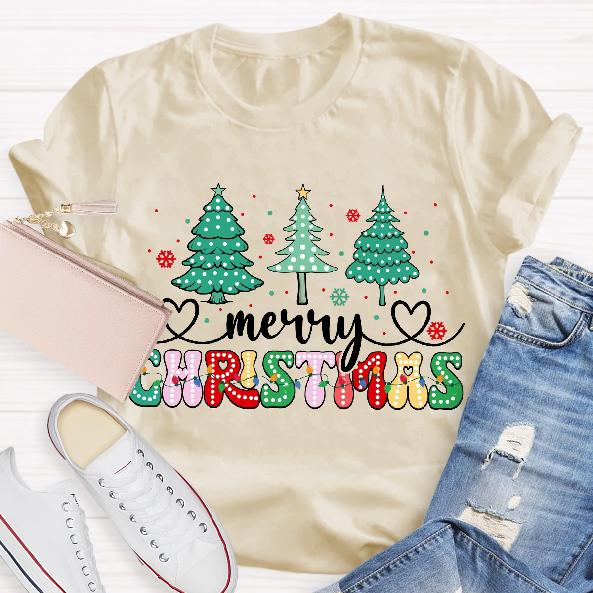 Merry Christmas Tree Teacher T-Shirt