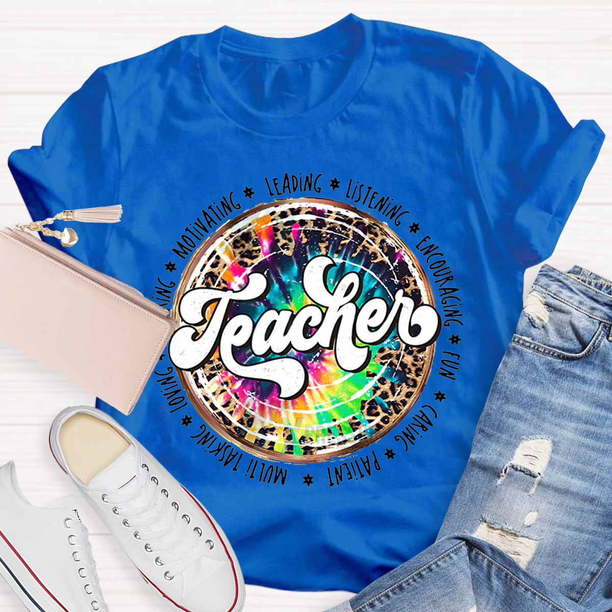 Teacher Sublimation Leopard Designs T-Shirt