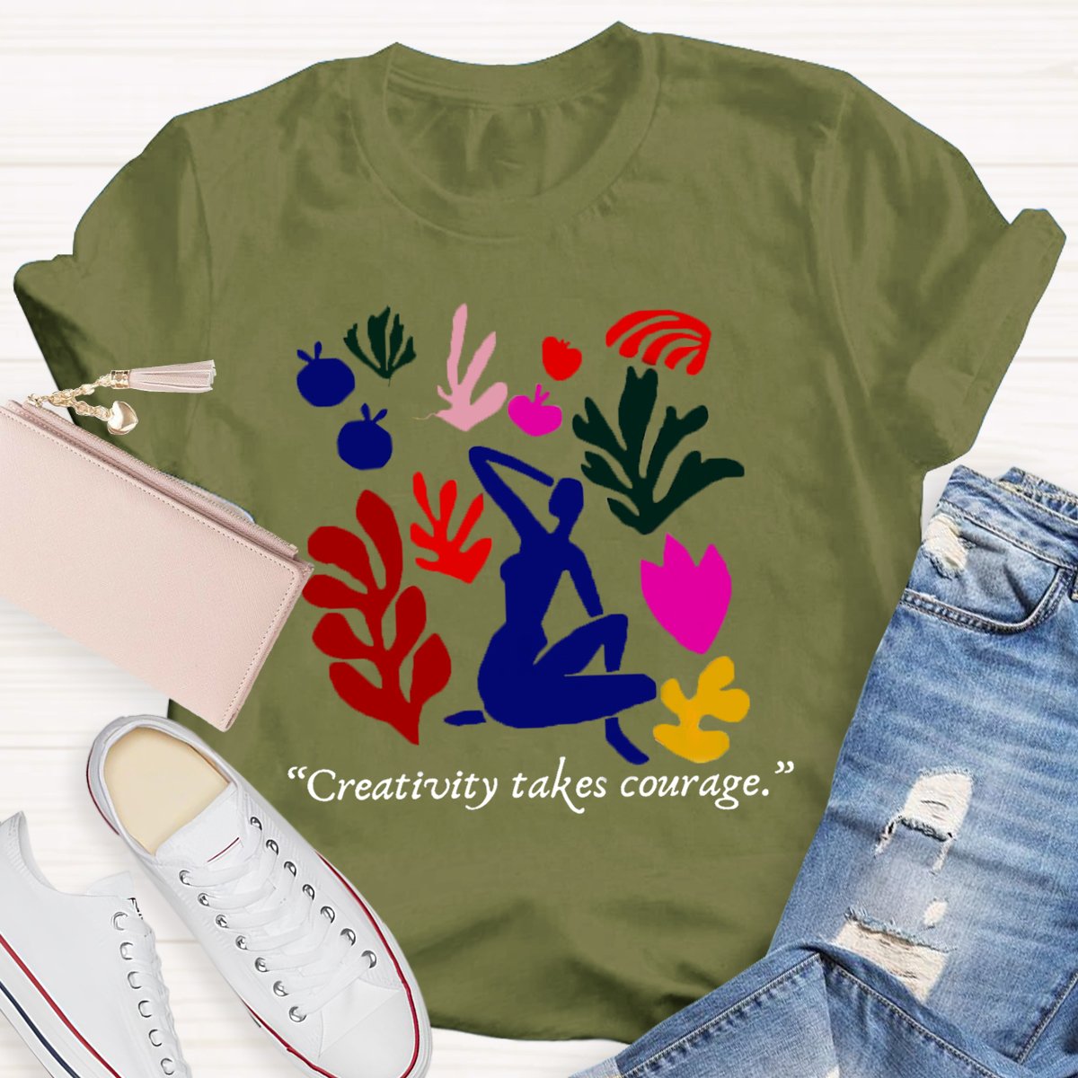 Creativity Takes Courage Teacher T-Shirt