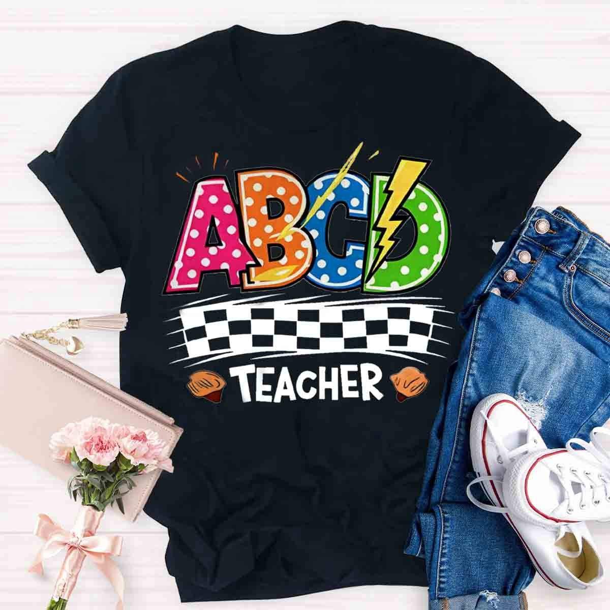 Teacher ABCD Polka dot design T-Shirt