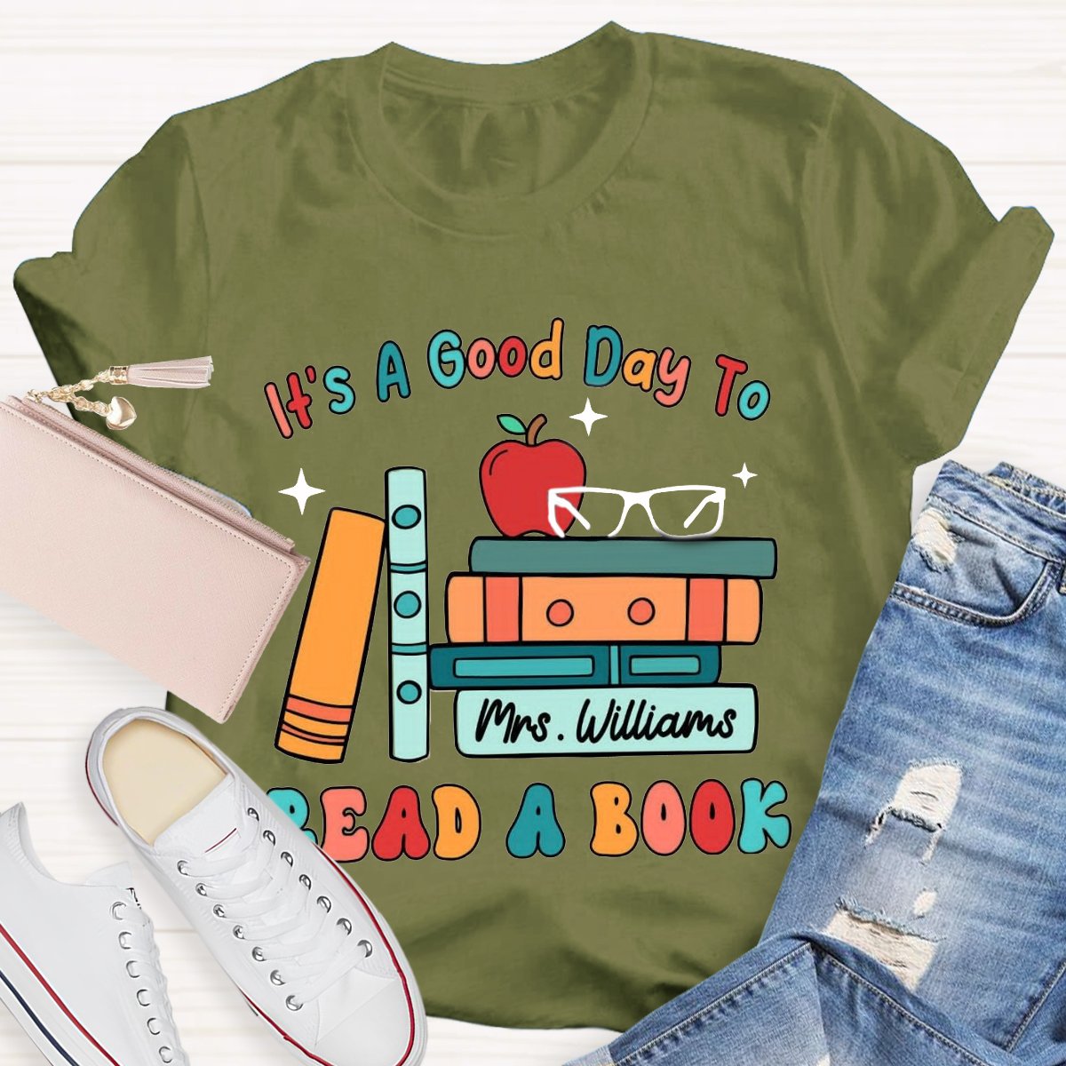 Personalized Name Its a Good Day to Read a Book Shirt