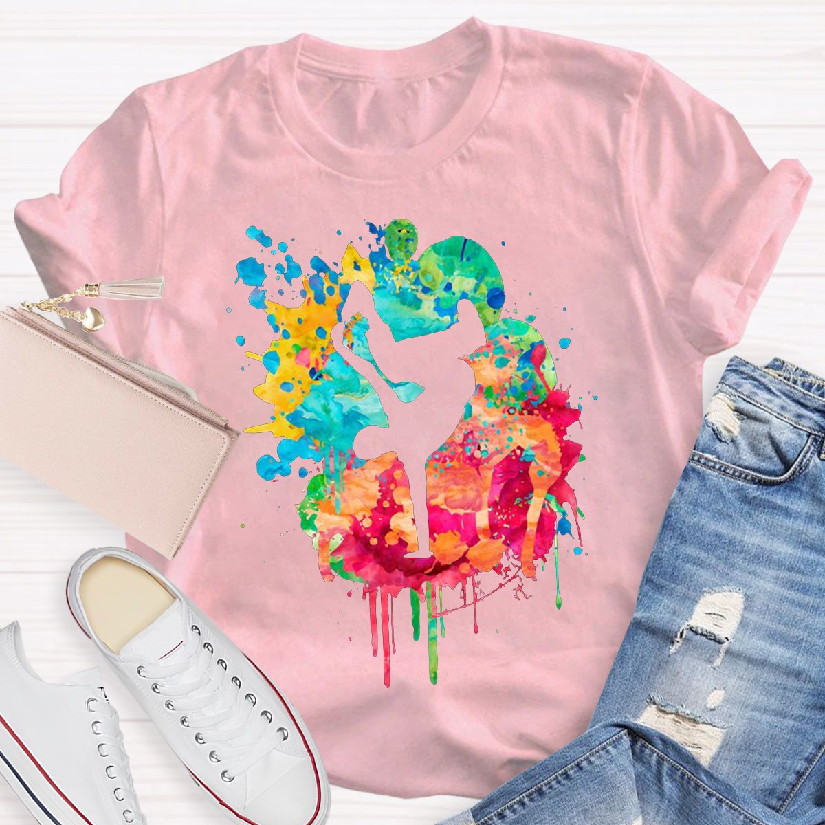 Watercolor Dancer Teacher Shirt