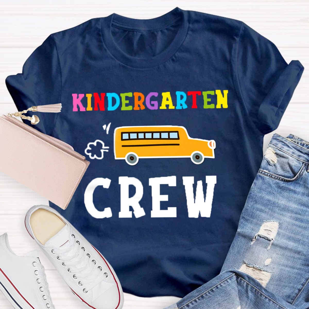 Personalized Grade School Bus Back To School T-Shirt