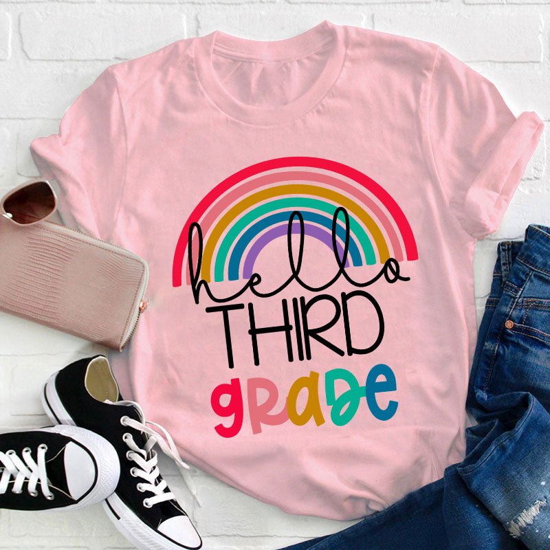 Personalized Grade Hello Teacher T-Shirt