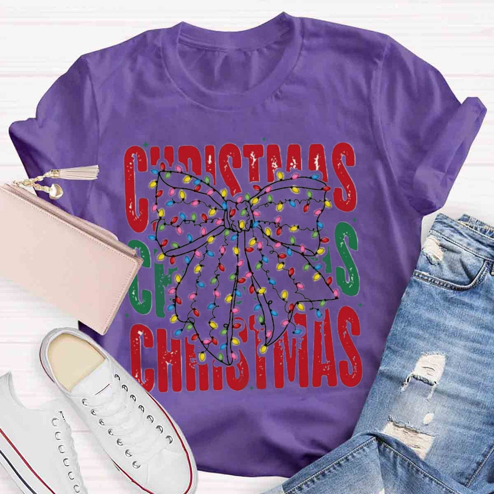 Christmas Coquette Bow T-shirt