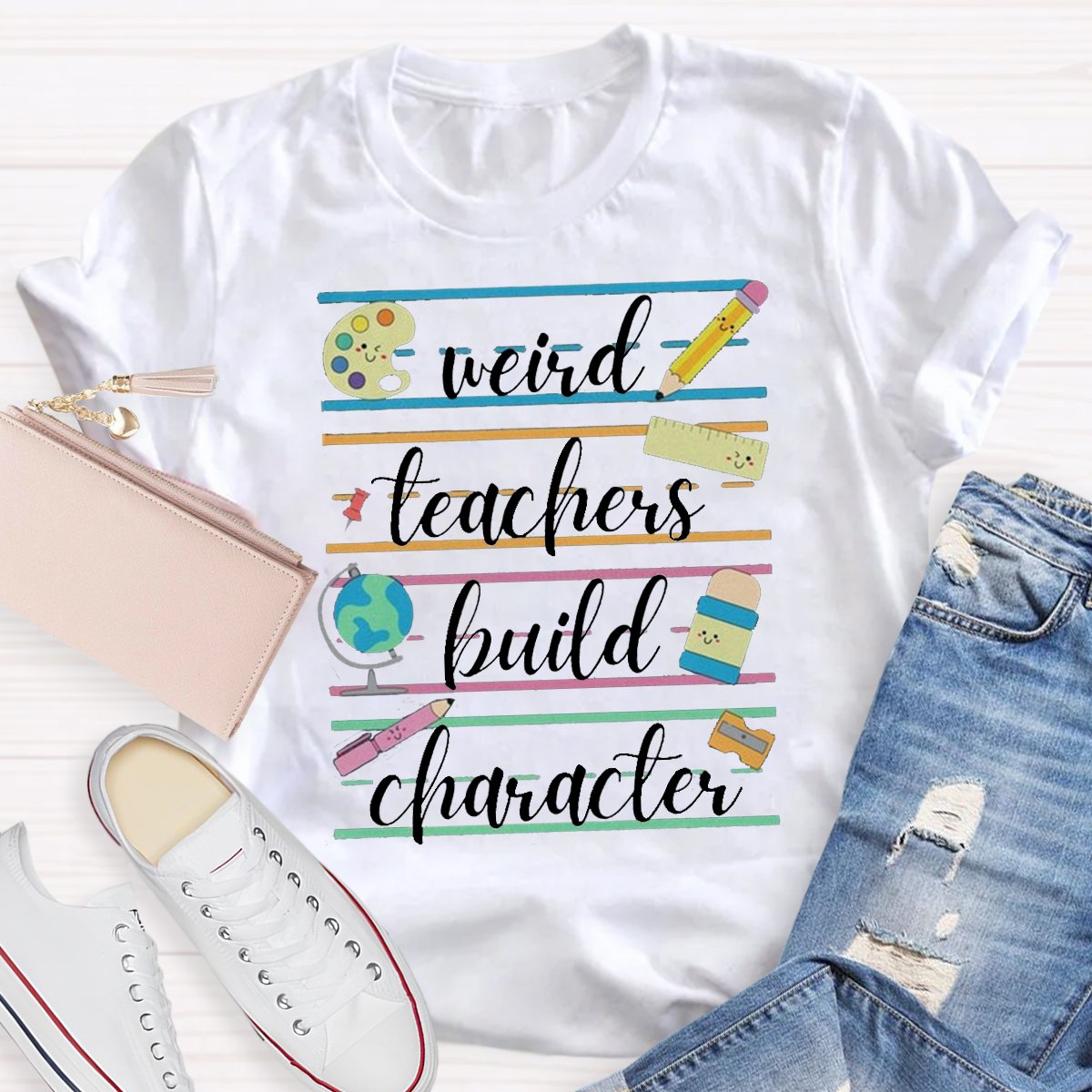 Weird Teachers Build Character Teacher Shirt