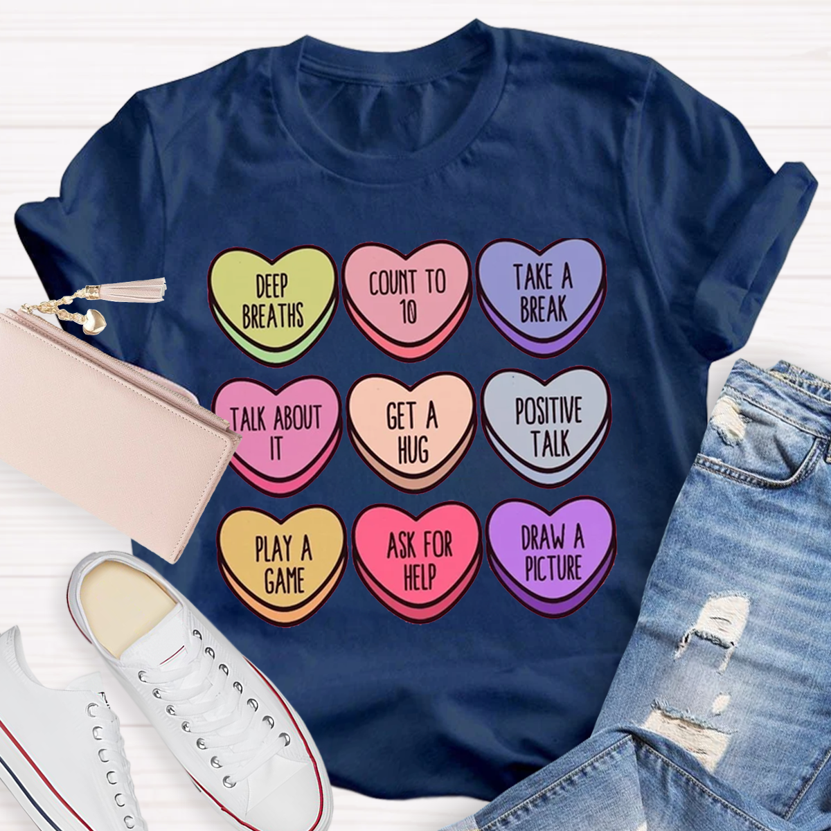 Comfort Colors Conversation Heart Teacher T-Shirt