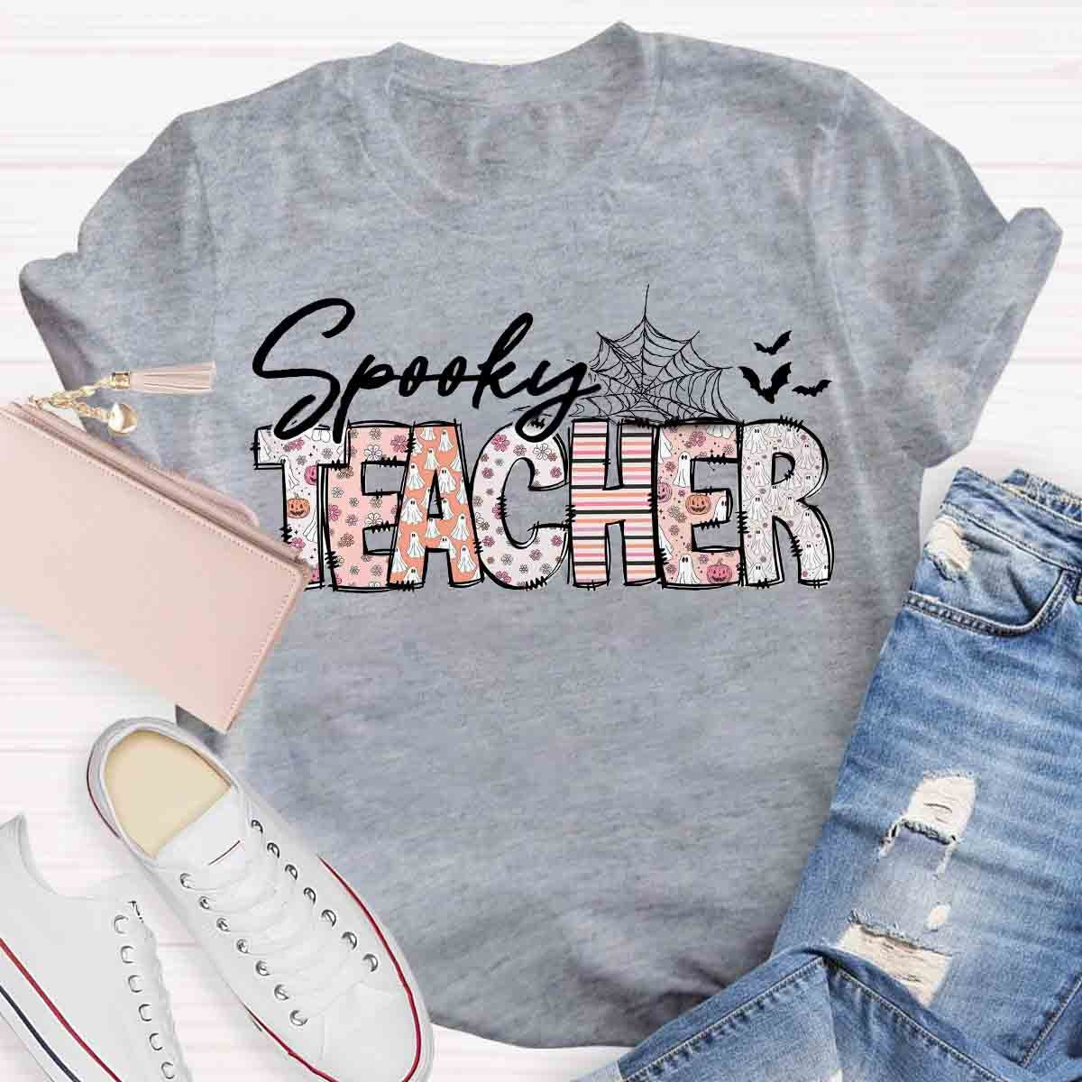 Spooky Teacher Cute Ghost Shirt