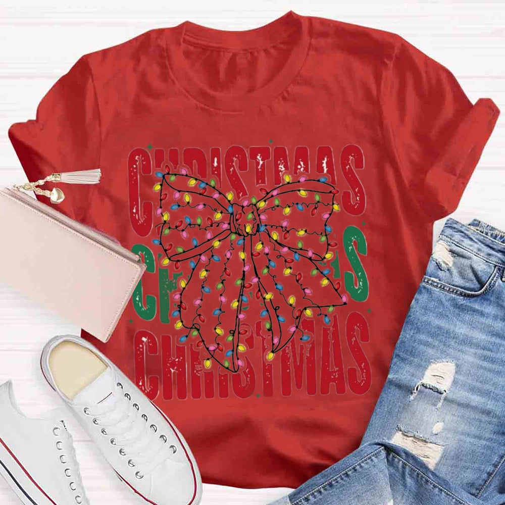 Christmas Coquette Bow T-shirt