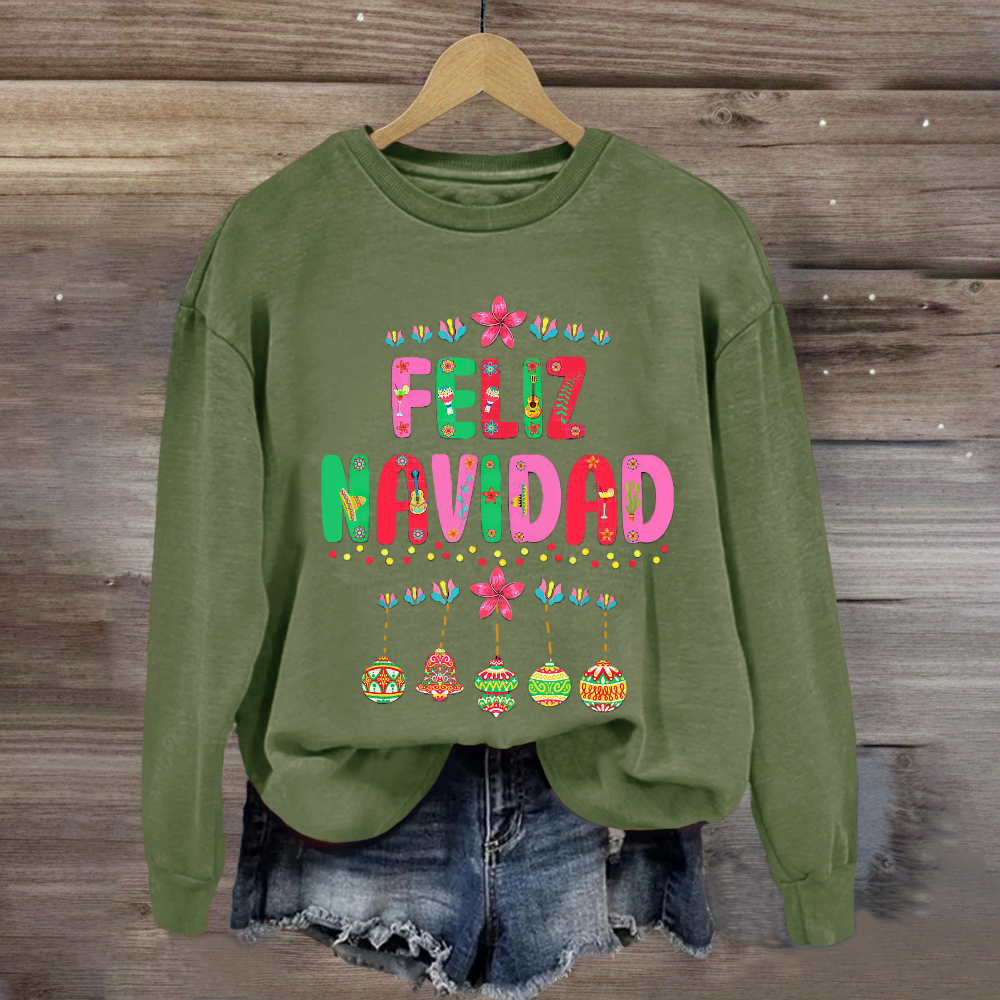 Feliz Navidad Spanish Teacher Merry Christmas Sweatshirt