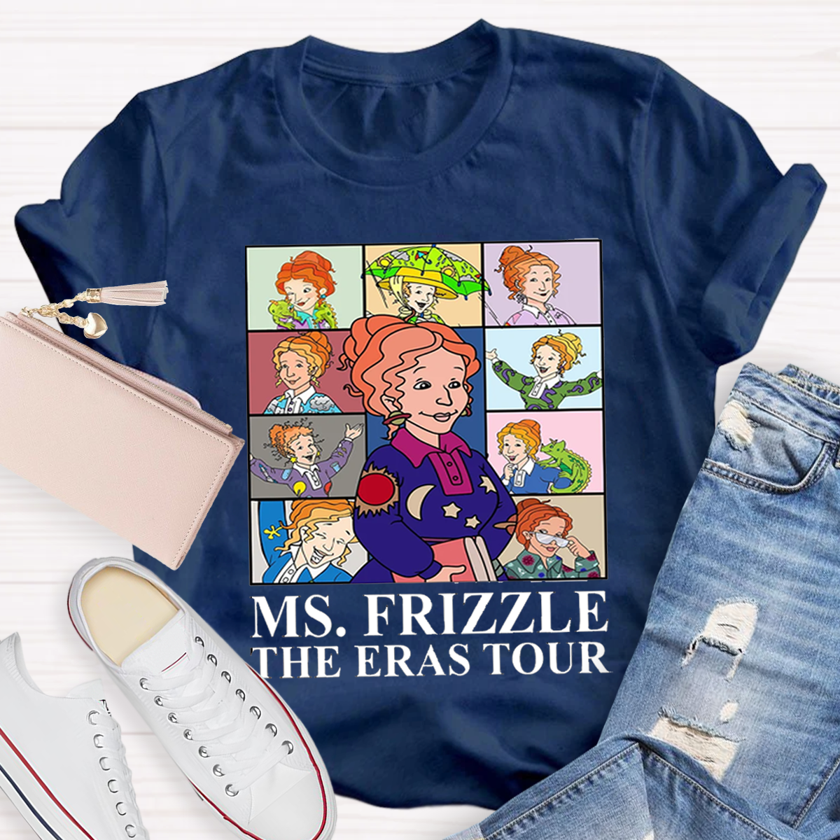 Personalized Name The Eras Tour Teacher T-Shirt