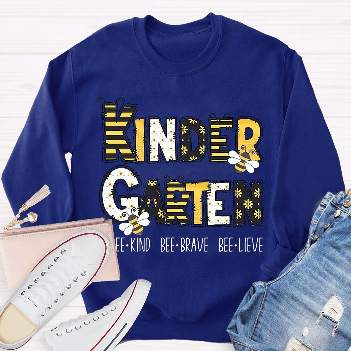 Personalized Grade Bee Kind Brave Believe Sweatshirt