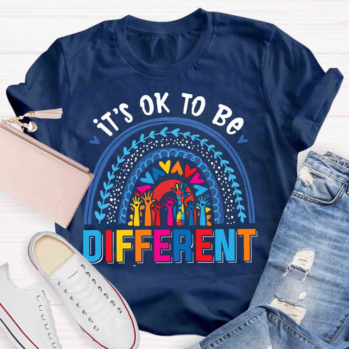 Its Ok To Be Different Be Unique Teacher T-Shirt