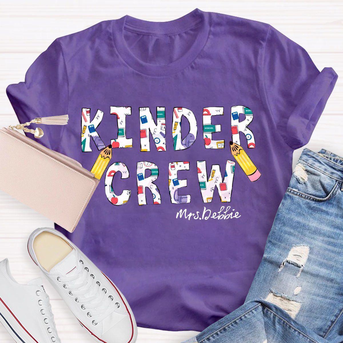 Personalized Name Kindergarten Crew T-Shirt