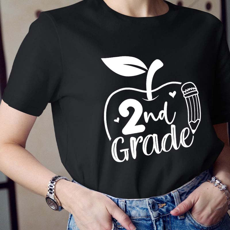 Personalized Apple Pencil Teacher T-Shirt