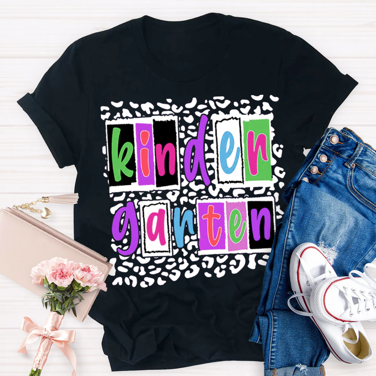 Personalized Grade Colorful Teacher T-Shirt