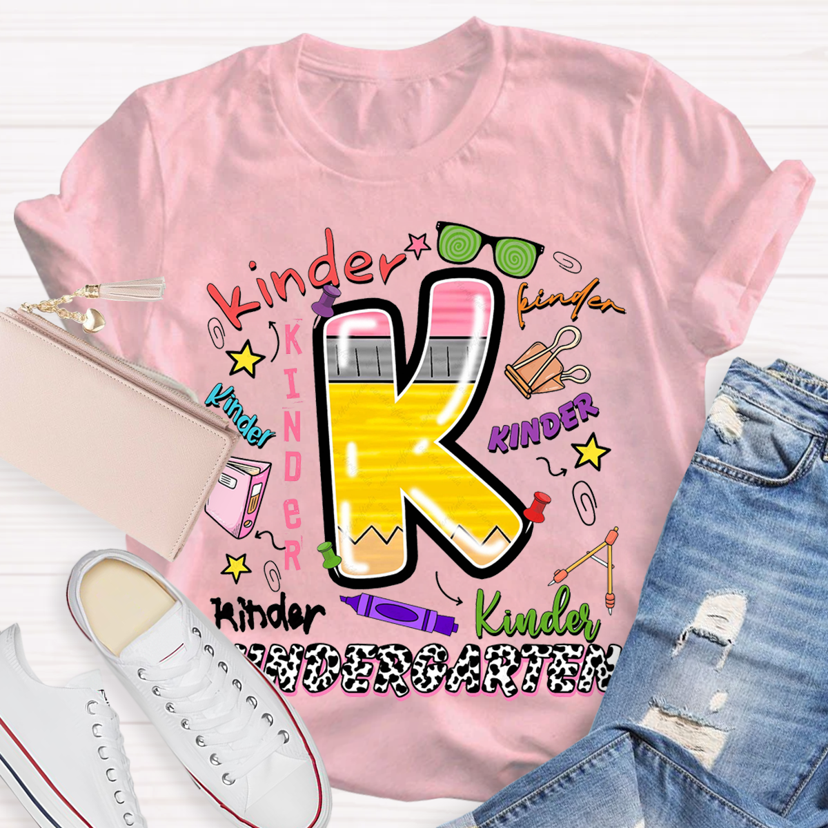 Kindergarten Graffiti Back to School T-Shirt