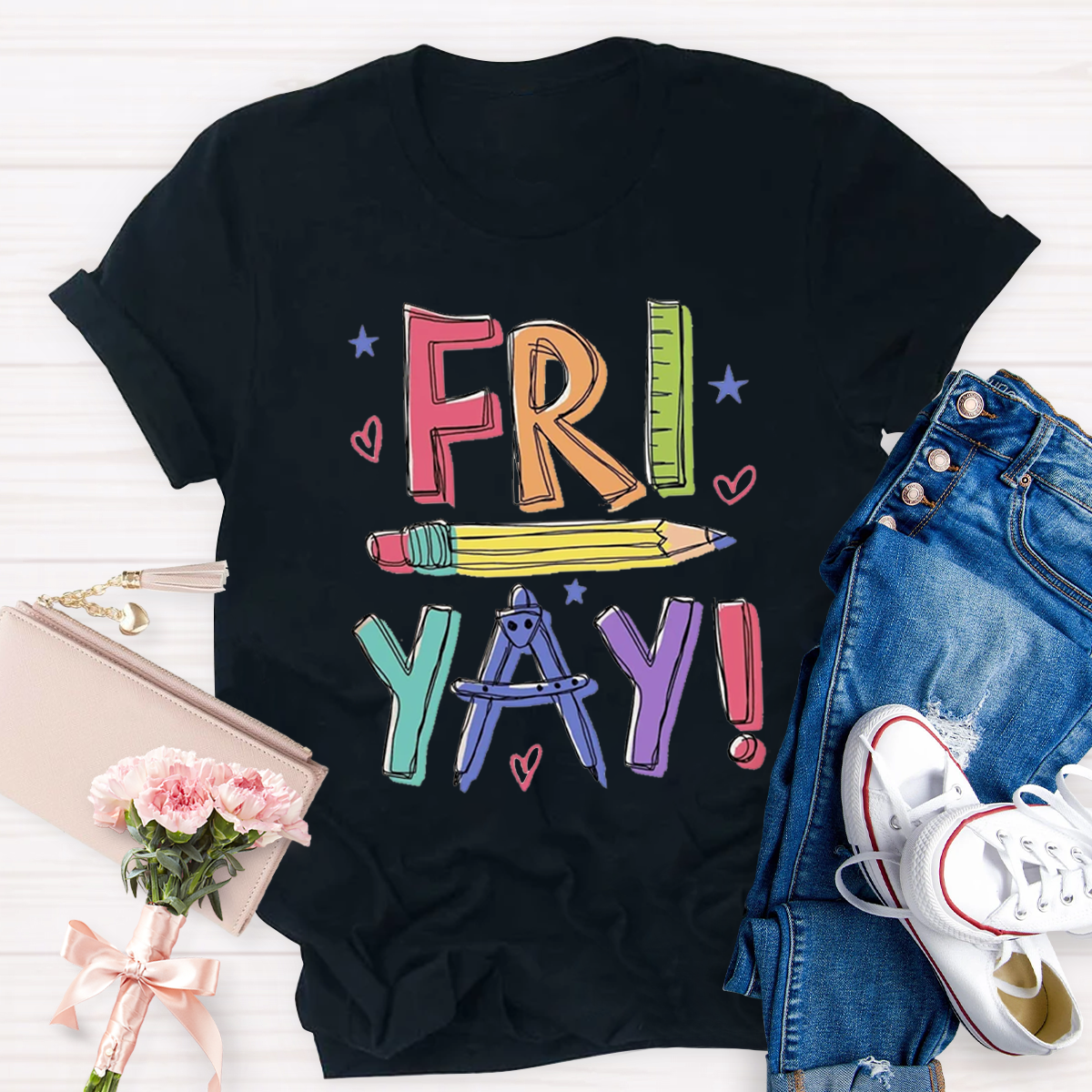 Happy Friyay Bruh Teacher T-Shirt