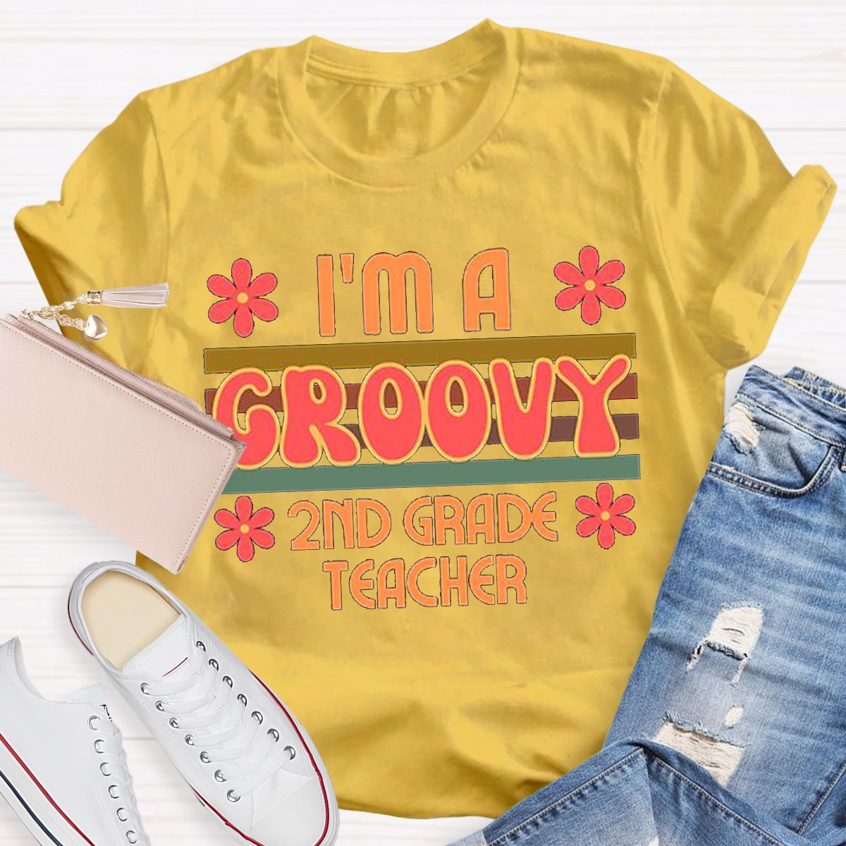 Personalized I'm A Groovy 2nd Grade Teacher Shirt