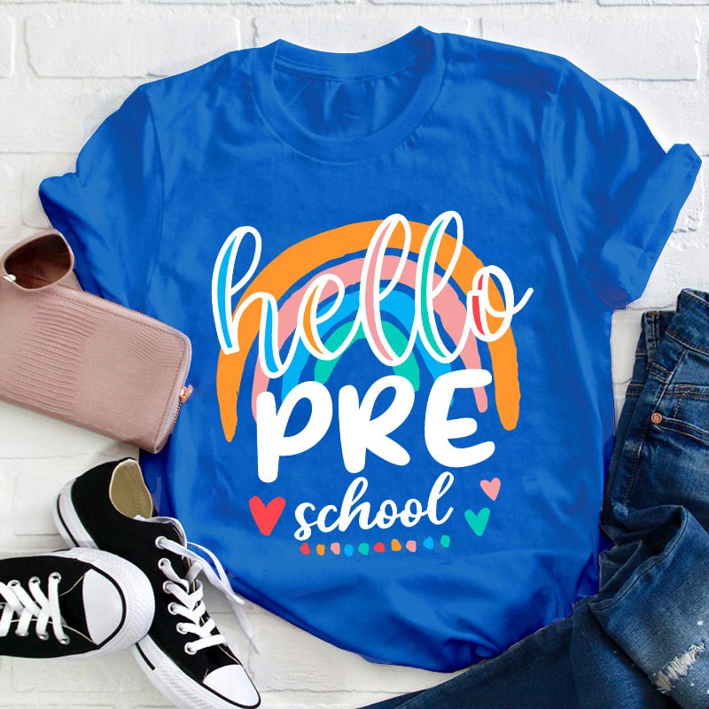 Personalized Colorful Rainbow Teacher T-Shirt