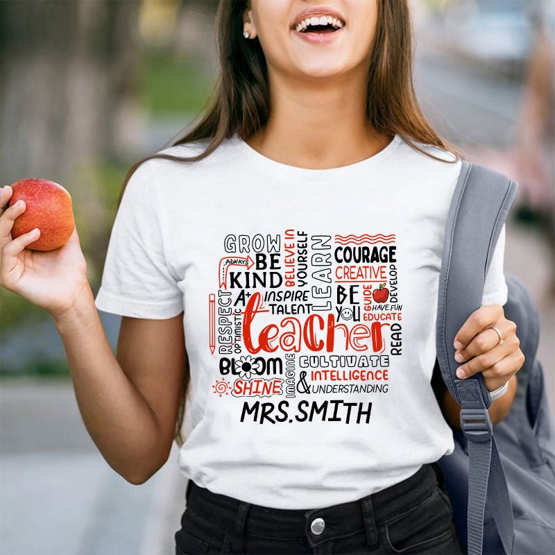 Personalized Positive Teacher T-Shirt