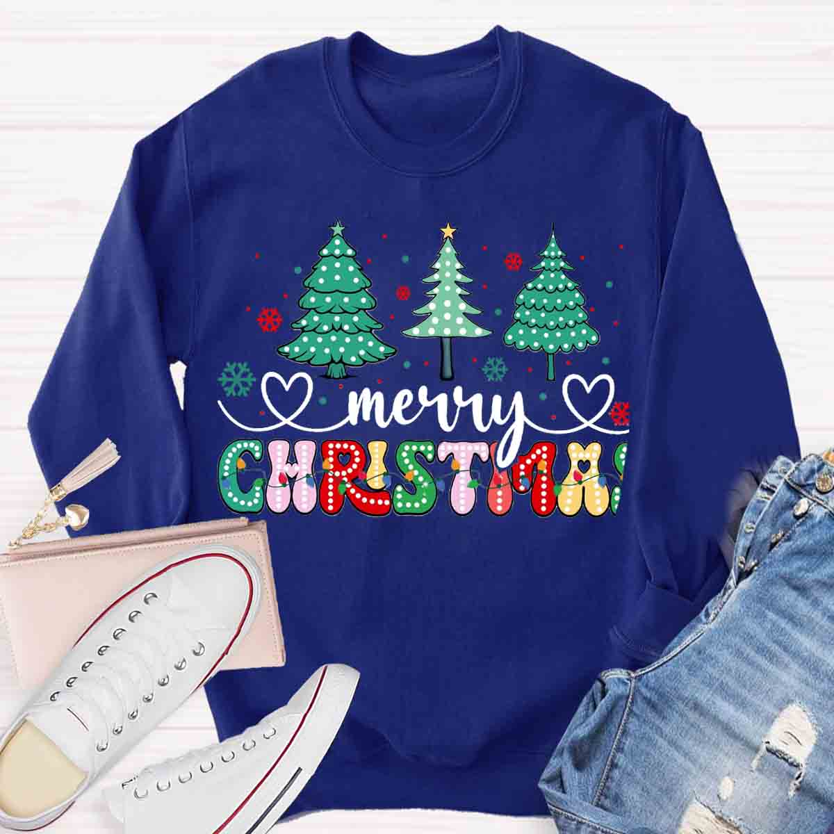 Merry Christmas Tree Teacher Sweatshirt