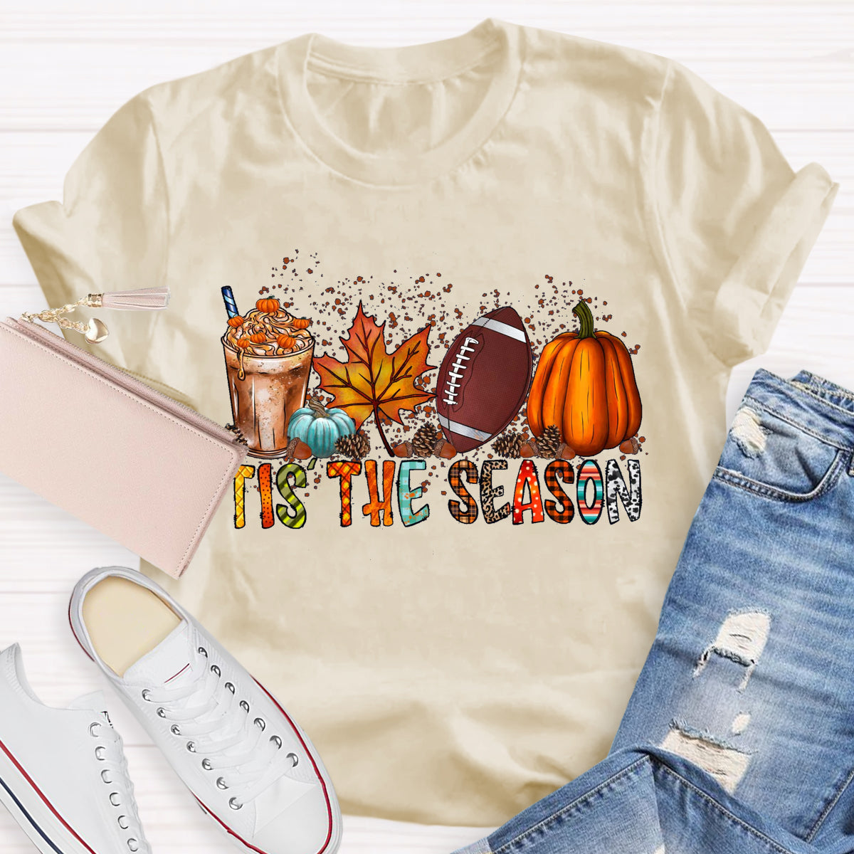 Tis The Season Pumkin Teacher T-Shirt