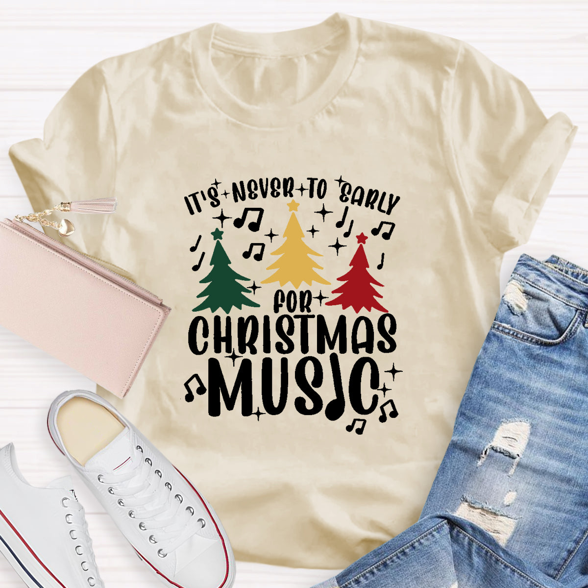 It's Never Too Early for Christmas Music Teacher T-Shirt