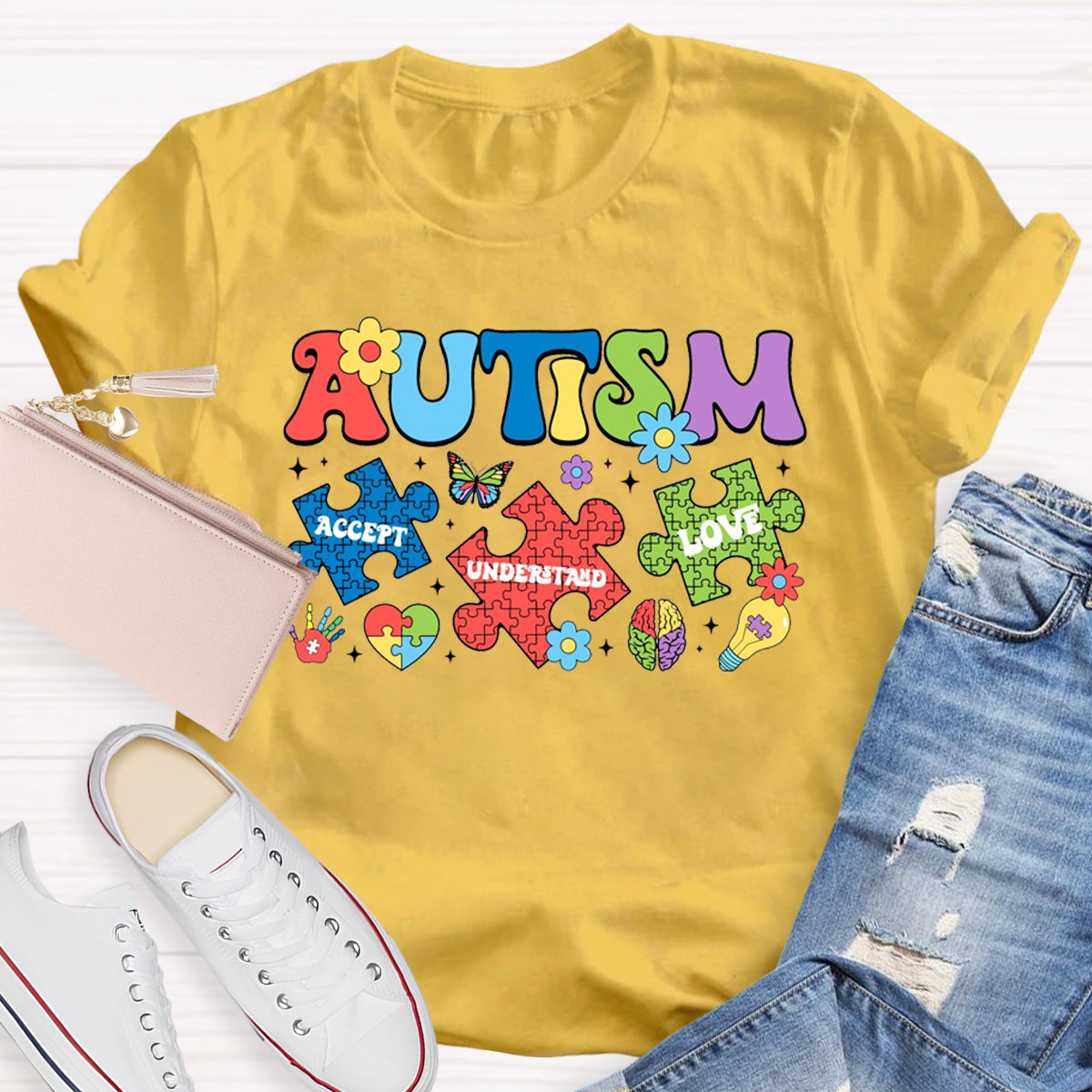 Autism Puzzle Accept Understand Love T-Shirt