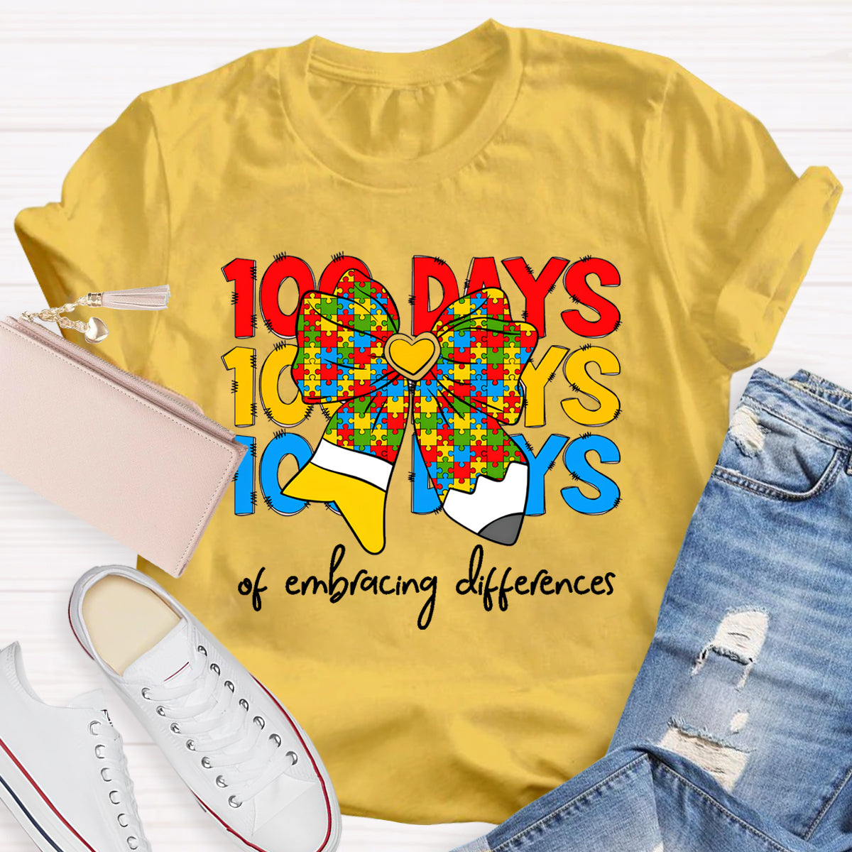 100 Days Of Embracing Difference Teacher T-Shirt