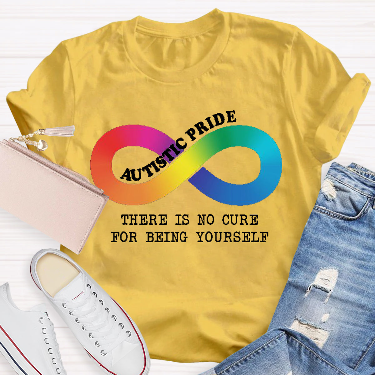 Autistic Pride There Is No Cure For Being Yourself  T-Shirt