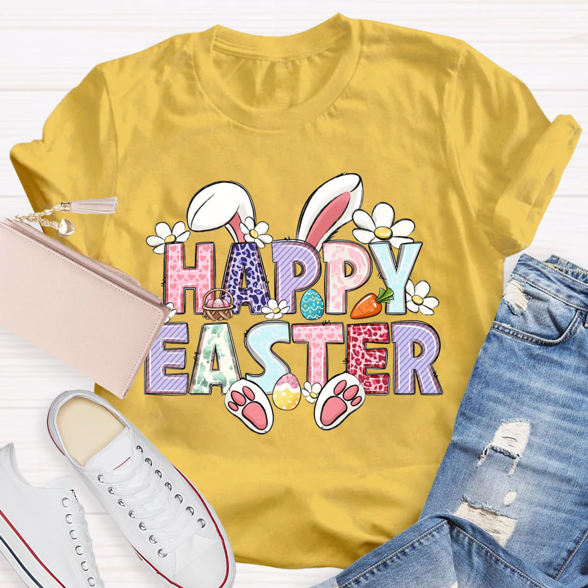 Happy Easter Bunny Teacher T-Shirt