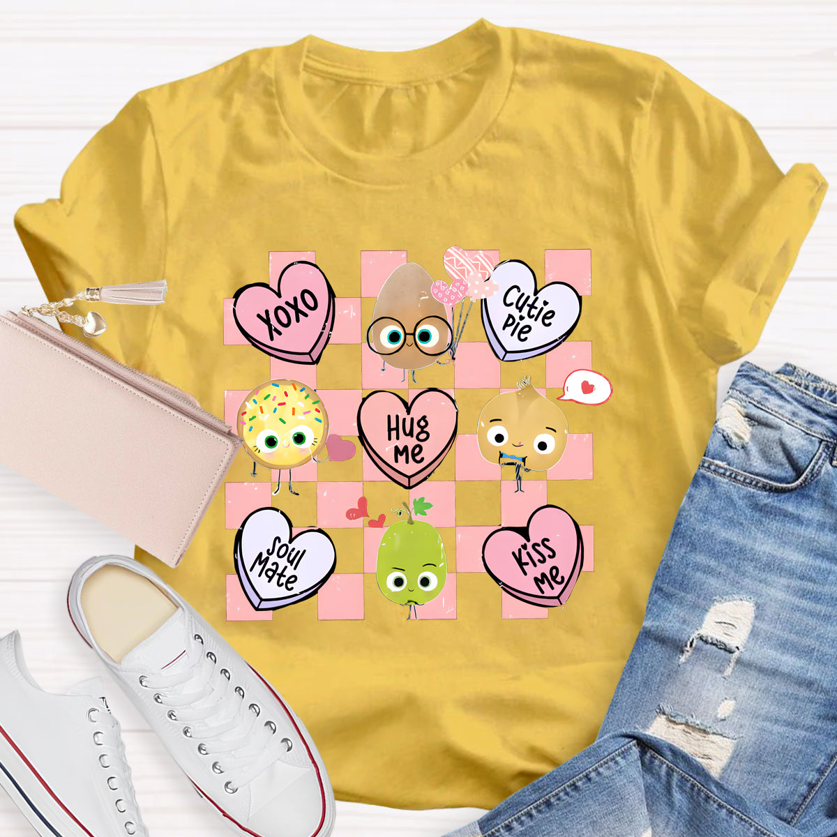 Hug Me Kiss Me Teacher T-Shirt