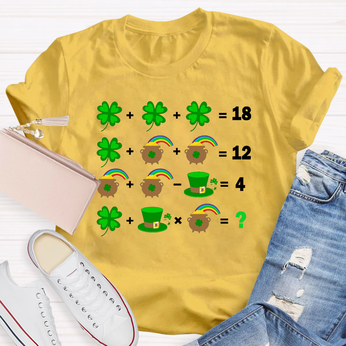 St Patrick's Day Lucky Math Teacher T-Shirt