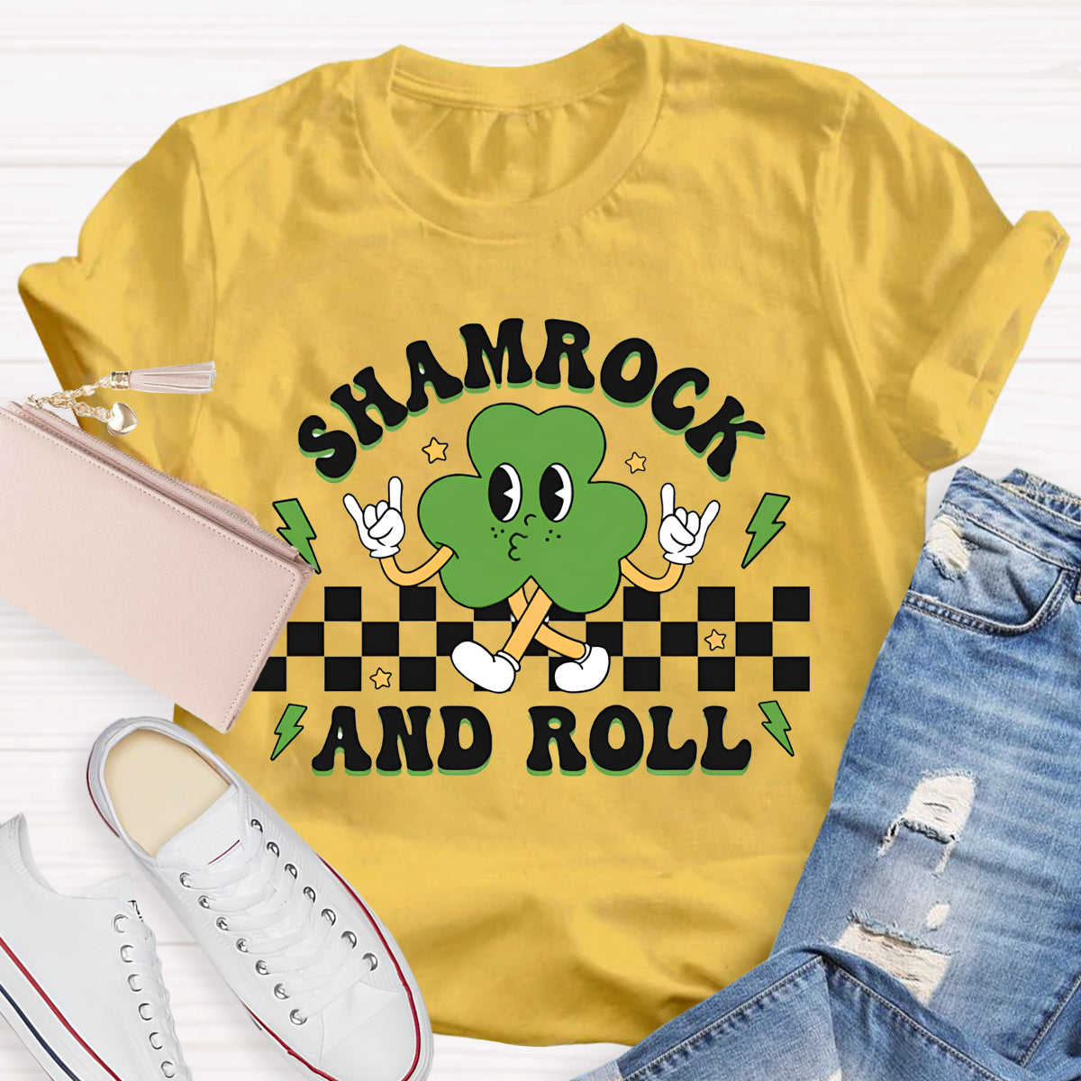 Shamrock And Roll  T-Shirt