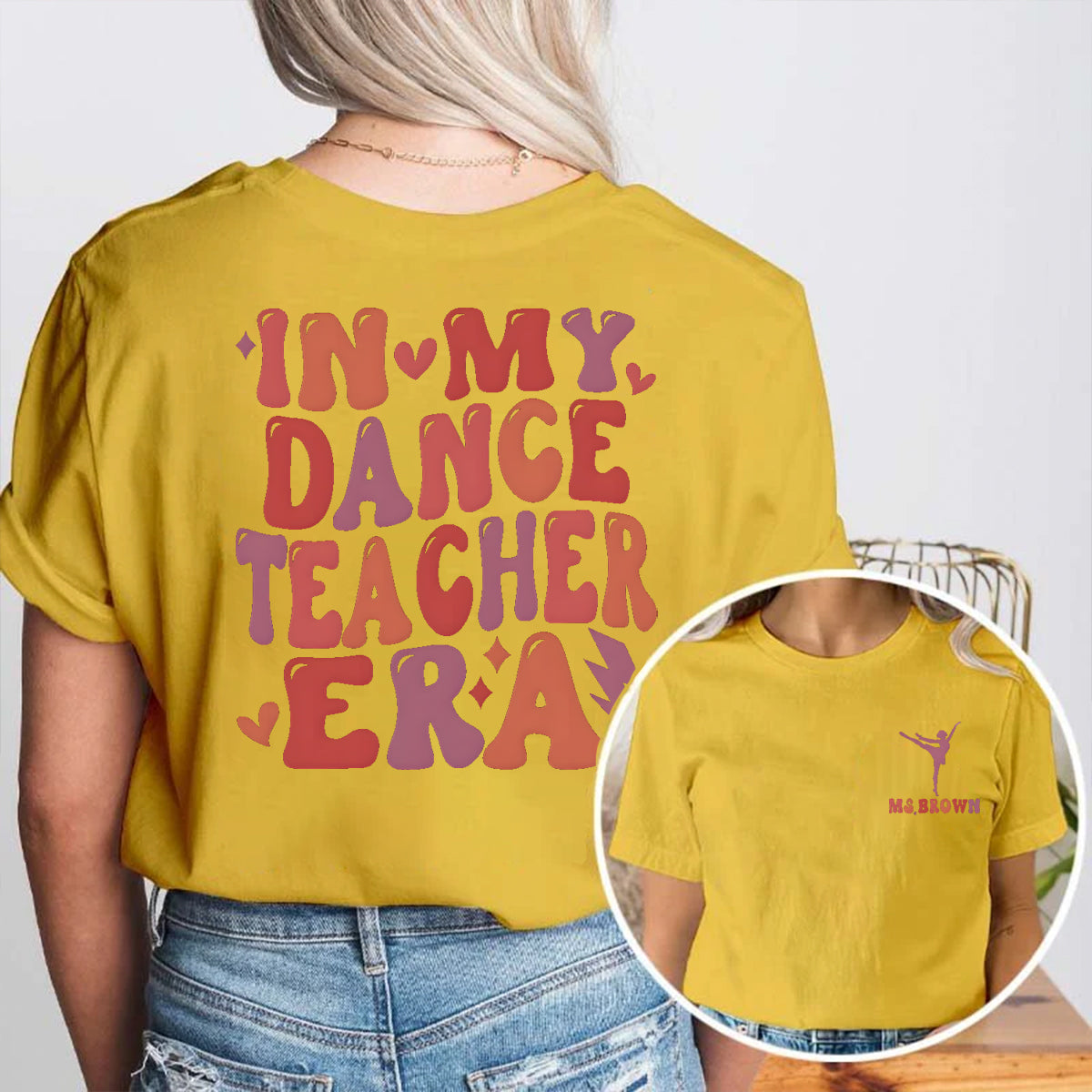 Personalized Name In My Dance Era Double Printed T-shirt